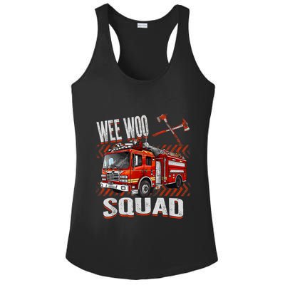 Fire Truck Firefighters Lovers Wee Woo Squad Ladies PosiCharge Competitor Racerback Tank