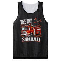 Fire Truck Firefighters Lovers Wee Woo Squad Mesh Reversible Basketball Jersey Tank