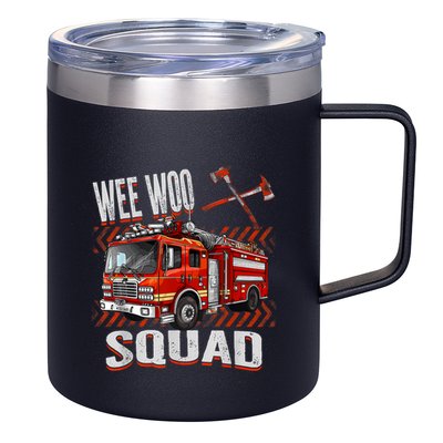 Fire Truck Firefighters Lovers Wee Woo Squad 12oz Stainless Steel Coffee Mug