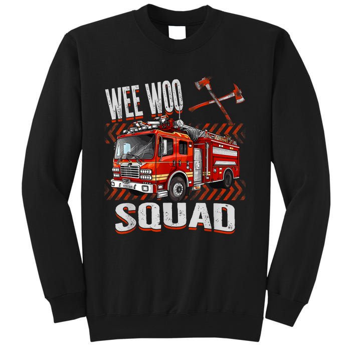 Fire Truck Firefighters Lovers Wee Woo Squad Tall Sweatshirt