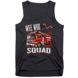 Fire Truck Firefighters Lovers Wee Woo Squad Tank Top