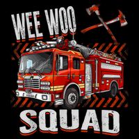 Fire Truck Firefighters Lovers Wee Woo Squad Women's Crop Top Tee