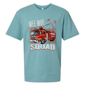 Fire Truck Firefighters Lovers Wee Woo Squad Sueded Cloud Jersey T-Shirt