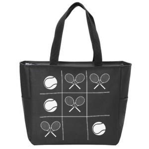 Funny Tennis Gift – Noughts And Crosses Tictactoe Racket Zip Tote Bag