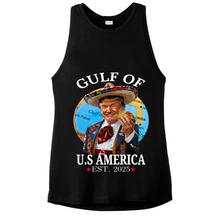 Funny Trump   Gulf Of US America 2025 Trump Merchandise Ladies PosiCharge Tri-Blend Wicking Tank