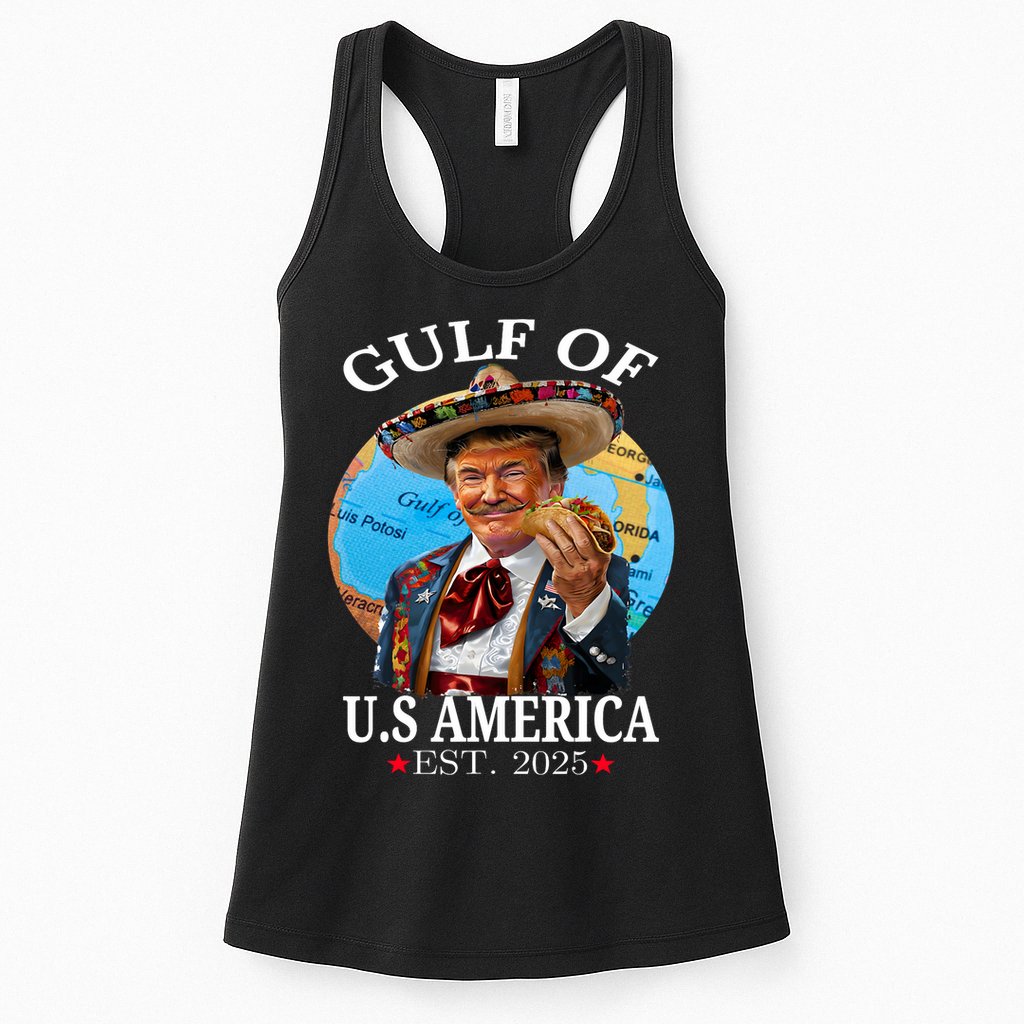 Funny Trump   Gulf Of US America 2025 Trump Merchandise Womens Tank Top