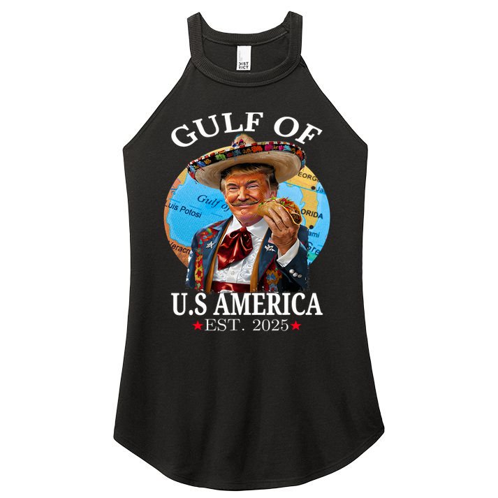 Funny Trump   Gulf Of US America 2025 Trump Merchandise Women's Perfect Tri Rocker Tank
