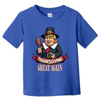 Funny Thanksgiving Great Again Trump Pilgrim Gift Toddler T-Shirt