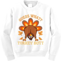 Funny Thanksgiving Guess What Turkey Butt Kids Sweatshirt