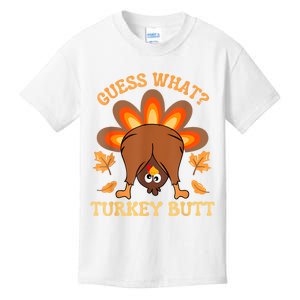 Funny Thanksgiving Guess What Turkey Butt Kids T-Shirt