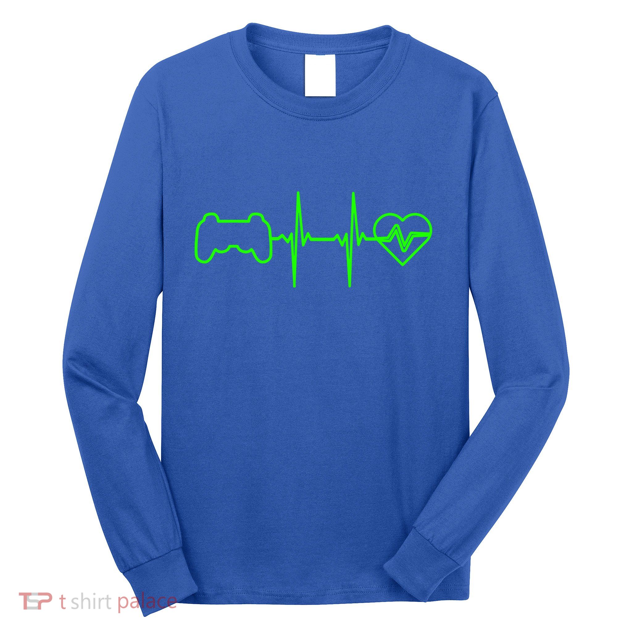 Funny Typical Gamer Heartbeat N Funny Gift Video Game Gift Long Sleeve Shirt