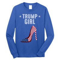 Funny Trump Gift Cute High Heel American Flag Great Gift Long Sleeve Shirt