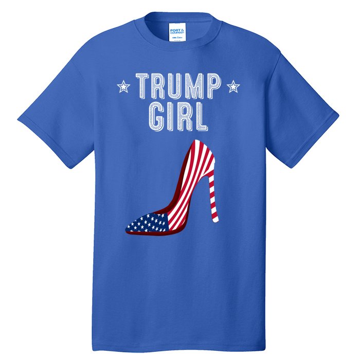 Funny Trump Gift Cute High Heel American Flag Great Gift Tall T-Shirt