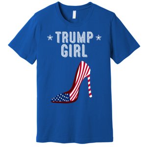 Funny Trump Gift Cute High Heel American Flag Great Gift Premium T-Shirt