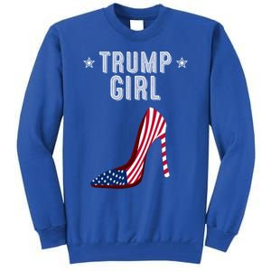 Funny Trump Gift Cute High Heel American Flag Great Gift Tall Sweatshirt