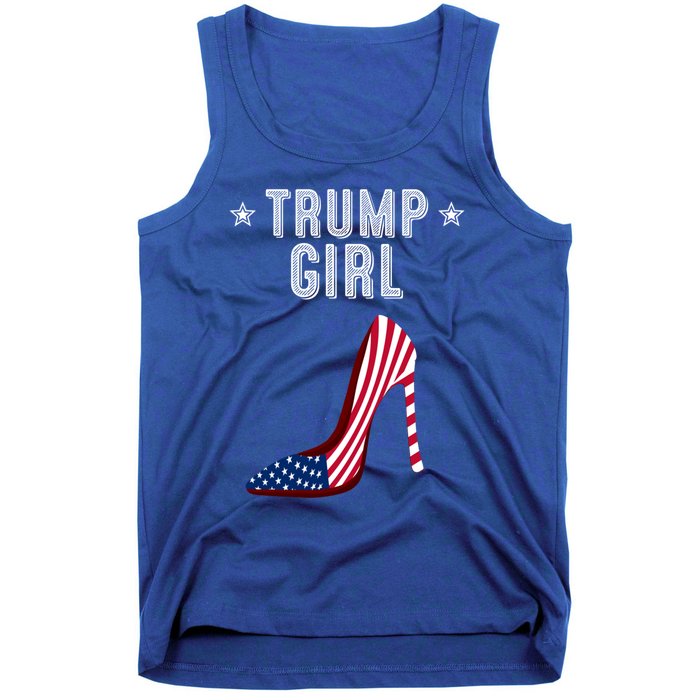 Funny Trump Gift Cute High Heel American Flag Great Gift Tank Top