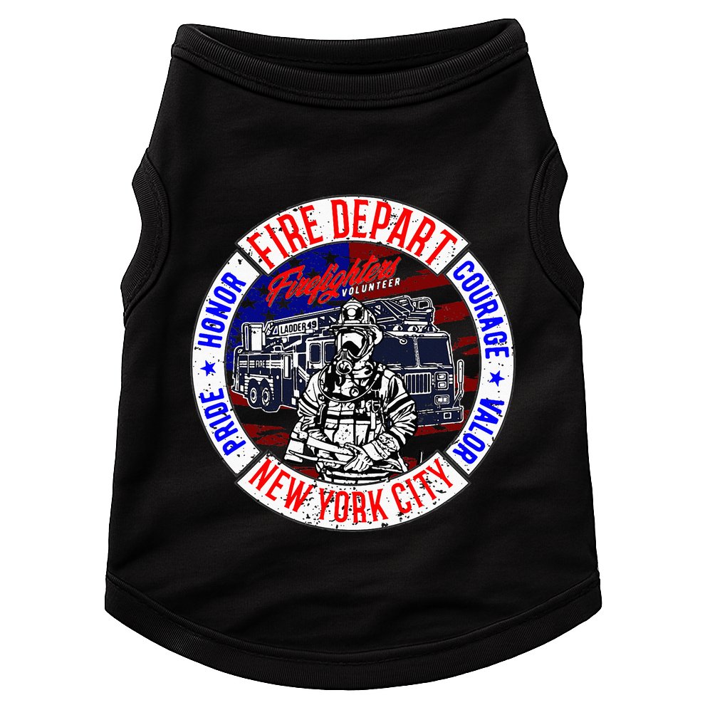 Firefighter Truck Gear Fire Department New York Firefighters Doggie Tank