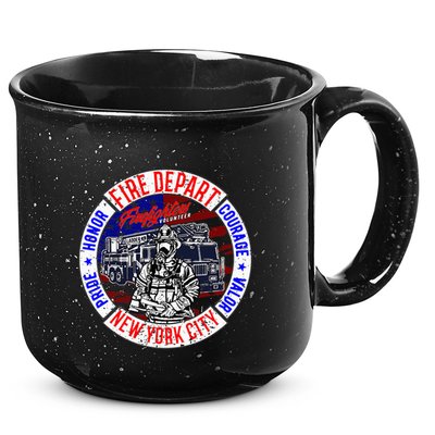 Firefighter Truck Gear Fire Department New York Firefighters 15oz Campfire Ceramic Mug