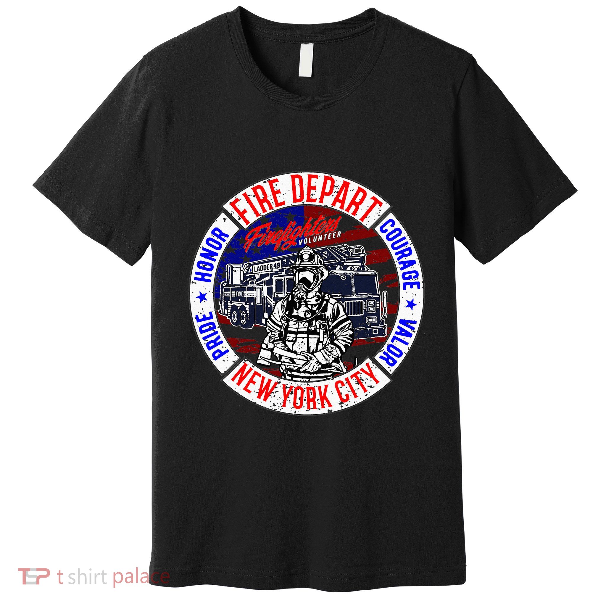 Firefighter Truck Gear Fire Department New York Firefighters Premium T-Shirt