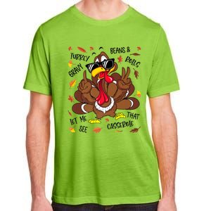 Funny Turkey Gravy Beans And Rolls Thanksgiving Turkey Family Gift Adult ChromaSoft Performance T-Shirt