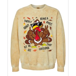 Funny Turkey Gravy Beans And Rolls Thanksgiving Turkey Family Gift Colorblast Crewneck Sweatshirt