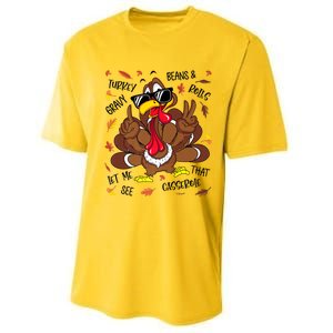 Funny Turkey Gravy Beans And Rolls Thanksgiving Turkey Family Gift Performance Sprint T-Shirt