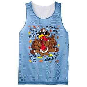 Funny Turkey Gravy Beans And Rolls Thanksgiving Turkey Family Gift Mesh Reversible Basketball Jersey Tank