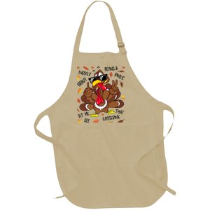 Funny Turkey Gravy Beans And Rolls Thanksgiving Turkey Family Gift Full-Length Apron With Pockets