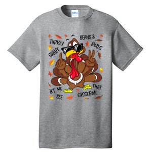 Funny Turkey Gravy Beans And Rolls Thanksgiving Turkey Family Gift Tall T-Shirt