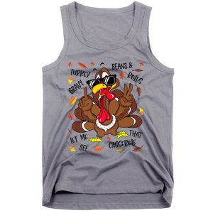 Funny Turkey Gravy Beans And Rolls Thanksgiving Turkey Family Gift Tank Top