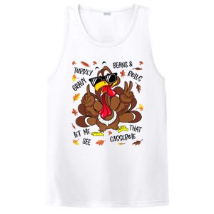 Funny Turkey Gravy Beans And Rolls Thanksgiving Turkey Family Gift PosiCharge Competitor Tank