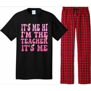 Funny Teacher Groovy It's Me Hi I'm The Teacher It's Me Pajama Set