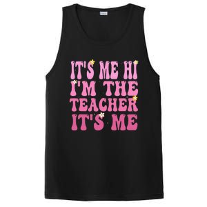 Funny Teacher Groovy It's Me Hi I'm The Teacher It's Me PosiCharge Competitor Tank