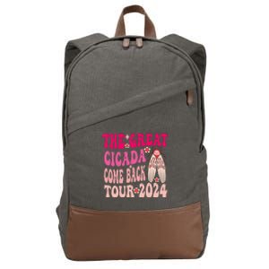 Funny The Great Cicada Comeback 2024 Cotton Canvas Backpack