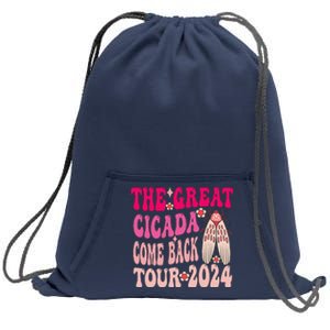 Funny The Great Cicada Comeback 2024 Sweatshirt Cinch Pack Bag