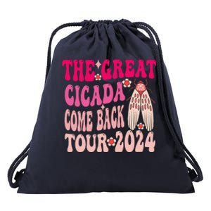 Funny The Great Cicada Comeback 2024 Drawstring Bag