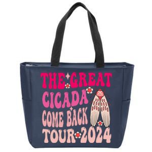 Funny The Great Cicada Comeback 2024 Zip Tote Bag