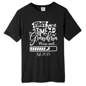 First Time Grandma 2025 Loading Nana Funny Baby Announcement Tall Fusion ChromaSoft Performance T-Shirt