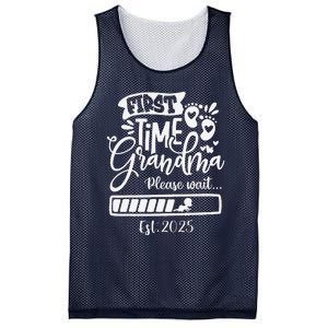 First Time Grandma 2025 Loading Nana Funny Baby Announcement Mesh Reversible Basketball Jersey Tank