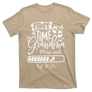 First Time Grandma 2025 Loading Nana Funny Baby Announcement T-Shirt