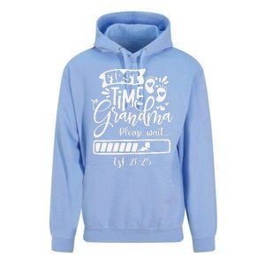 First Time Grandma 2025 Loading Nana Funny Baby Announcement Unisex Surf Hoodie