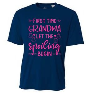 First Time Grandma Let The Spoiling Begin Cooling Performance Crew T-Shirt