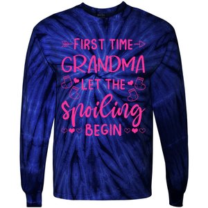 First Time Grandma Let The Spoiling Begin Tie-Dye Long Sleeve Shirt