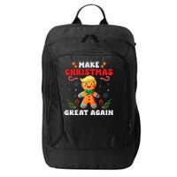 Funny Trump Gingerbread Man Make Christmas Great Again 2024 City Backpack