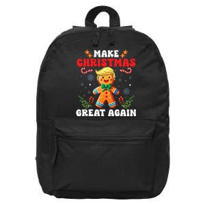 Funny Trump Gingerbread Man Make Christmas Great Again 2024 16 in Basic Backpack