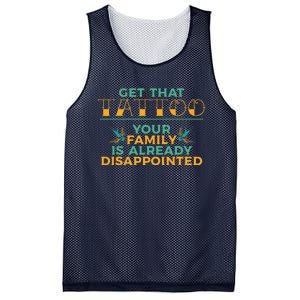 Funny Tattoo Get That Tattooed Tattoo Lover Tattoo Artist Mesh Reversible Basketball Jersey Tank