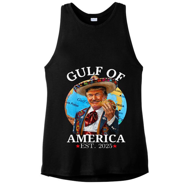 Funny Trump Gulf Of Us America 2025 Trump Merchandise .Png Ladies PosiCharge Tri-Blend Wicking Tank