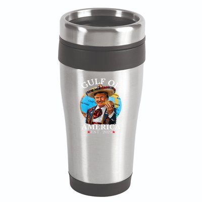 Funny Trump Gulf Of Us America 2025 Trump Merchandise .Png 16oz Travel Tumbler
