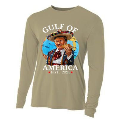 Funny Trump Gulf Of Us America 2025 Trump Merchandise .Png Cooling Performance Long Sleeve Crew