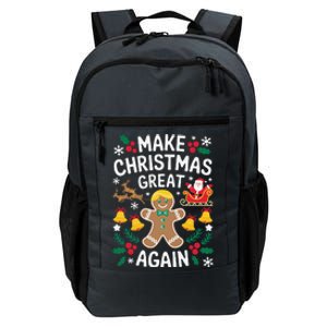 Funny Trump Gingerbread Man Make Christmas Great Again 2024 Daily Commute Backpack